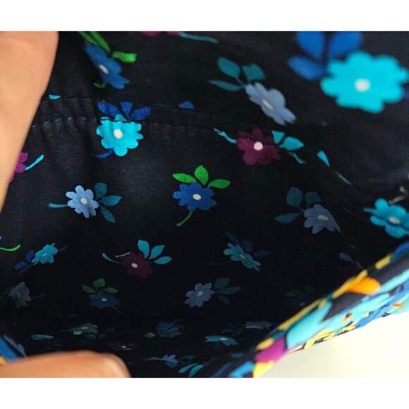 Vera Bradley Floral Quilted Crossbody Bag Colorful Pattern Adj Strap & Zipper - Picture 8 of 10